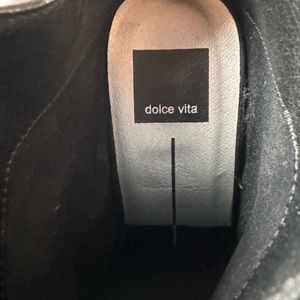 Dolce Vita pre owned cowboy slide booties in black